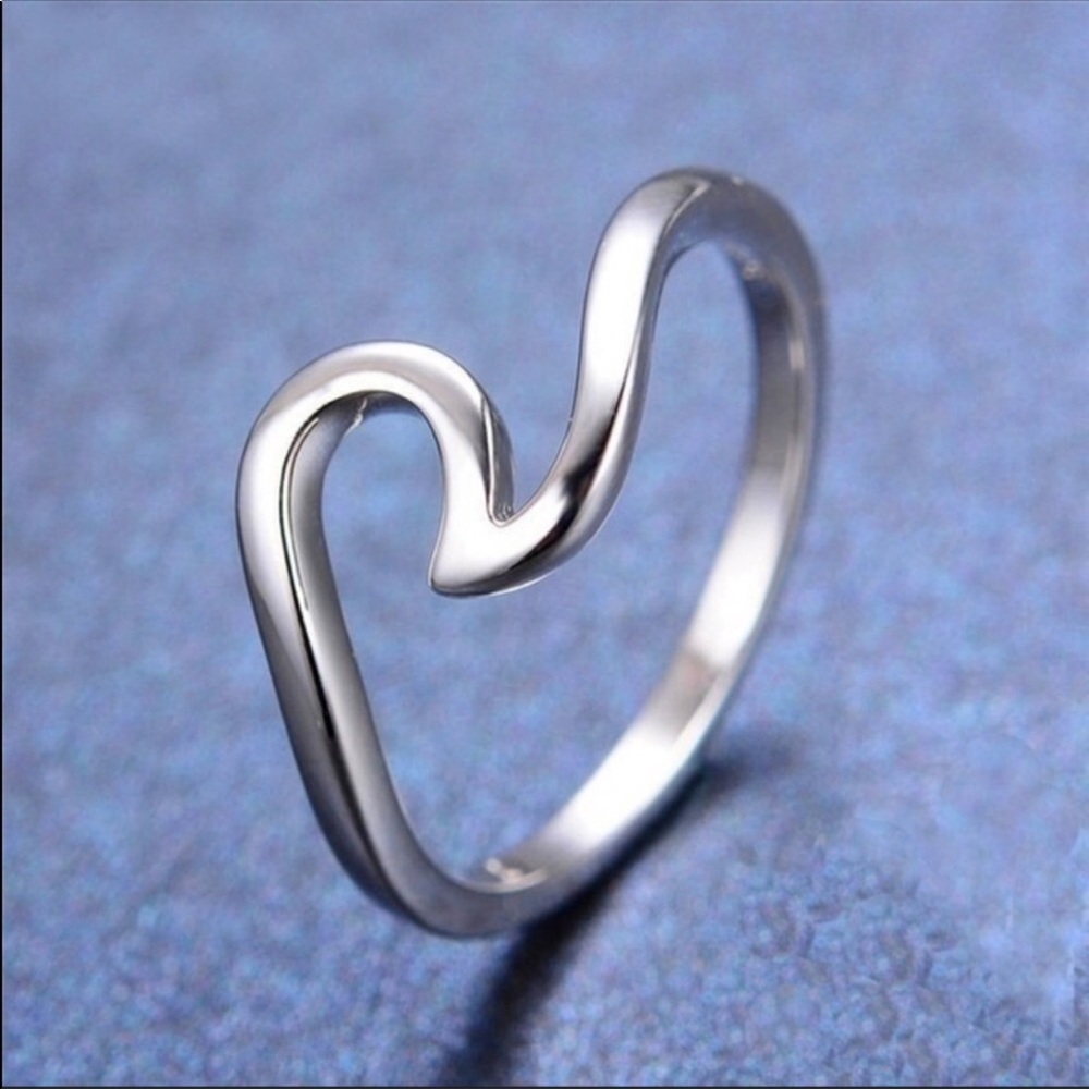 Ride The Waves Wave Ring Silver Size 6-11 - Picture 6 of 7